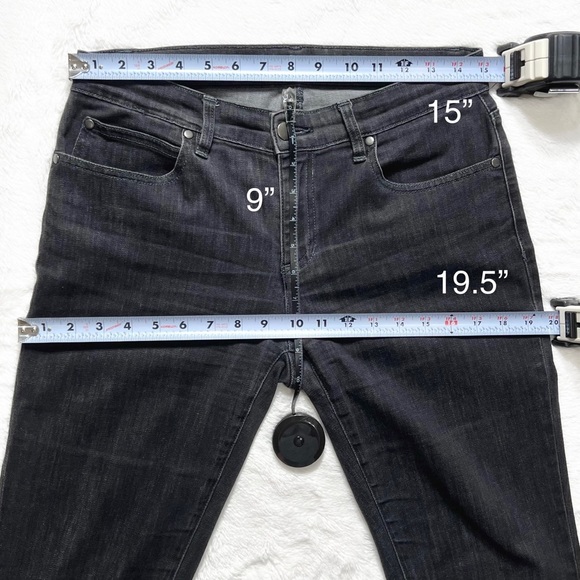 Eileen Fisher Black Jeans Organic Cotton Mid Rise Full Length Straight Leg 4 - Picture 10 of 11